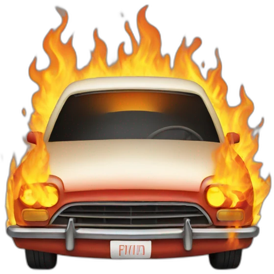 car on fire emoji