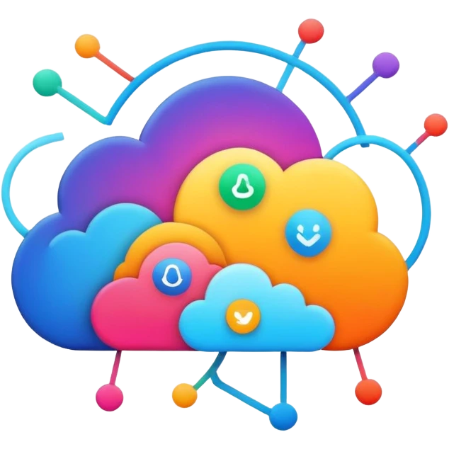 🔗 Cloud, 📊 Data, 🤖 AI, ⚙️ Automation, 🔒 Security, 🌐 IoT, 📱 Smart Tech emoji