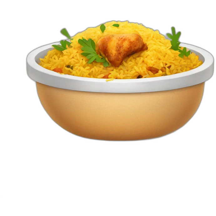 Chicken biriyani emoji