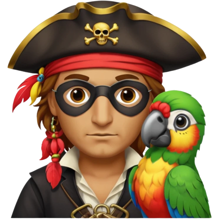 pirate and parrot emoji