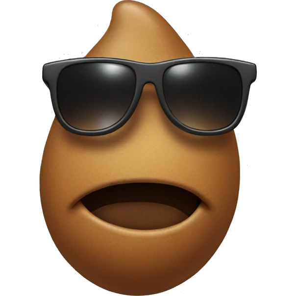 Poop wearing sunglasses emoji