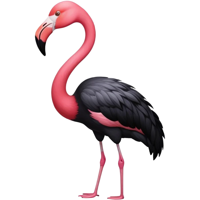 handsome black flamingo emoji