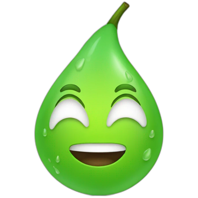 limegreen-waterdrop-with-mouth emoji