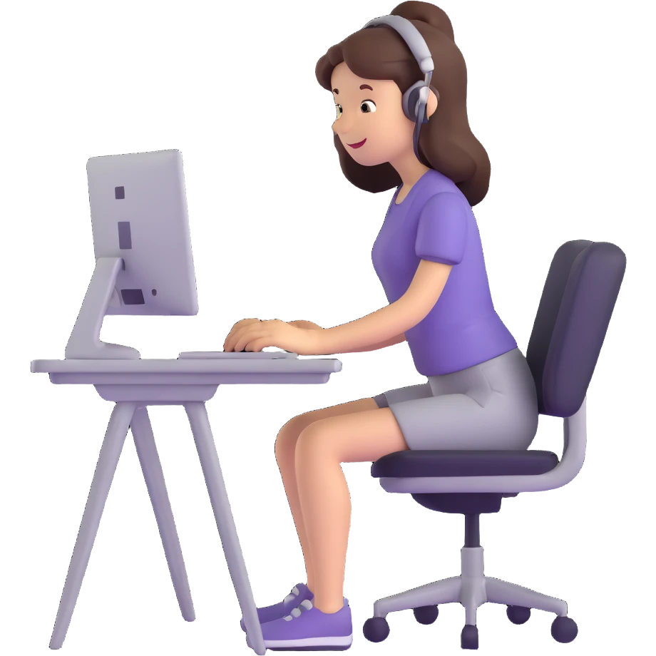 chica con computadora emoji