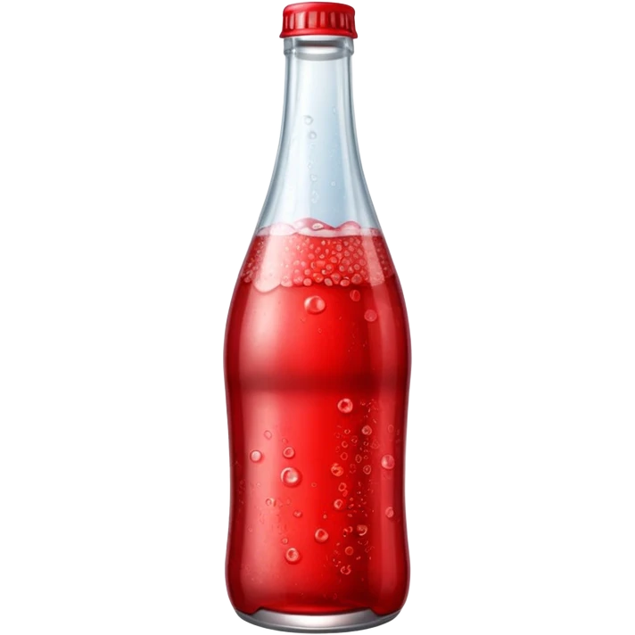 red fizzy drink in a bottle emoji