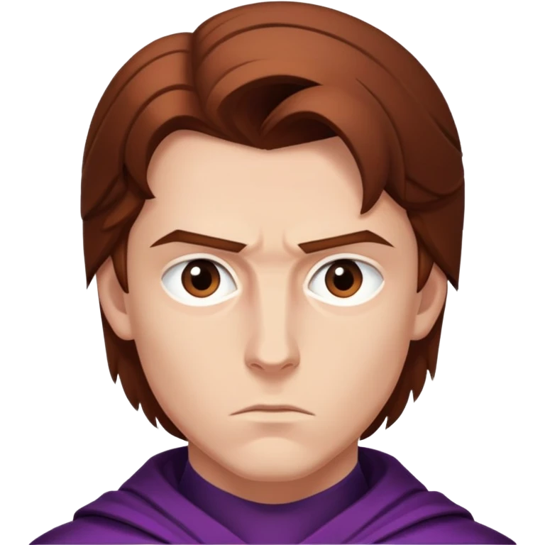 Young Erik Lehnsherr with brown hair, serious expression, before becoming Magneto emoji