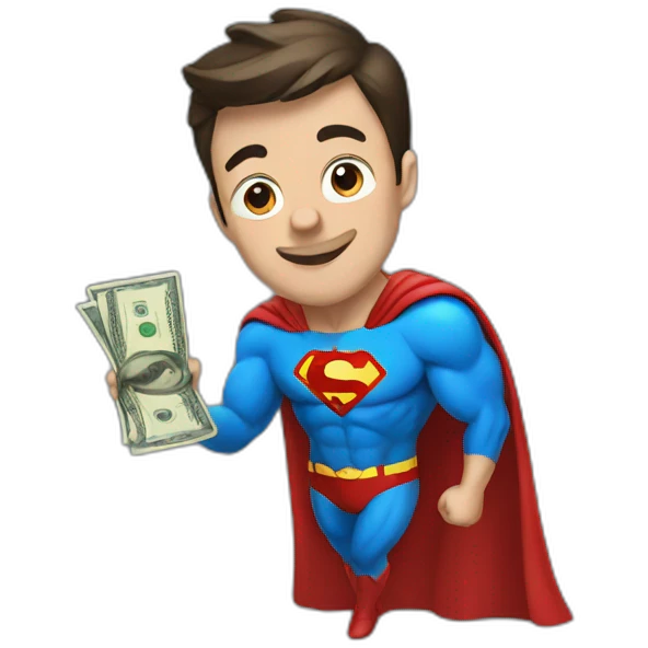 Super man have money emoji