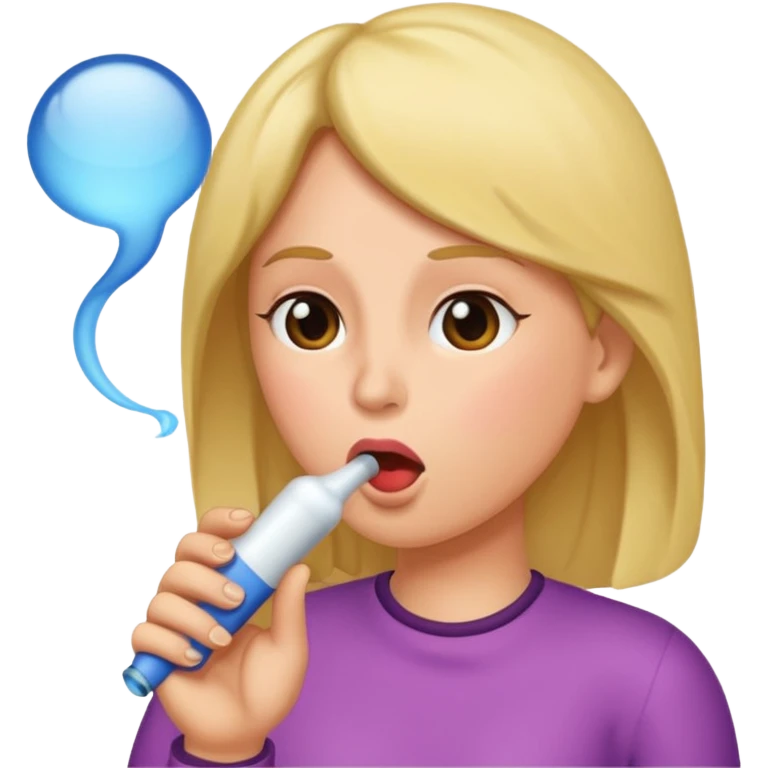 woman blowing penis emoji