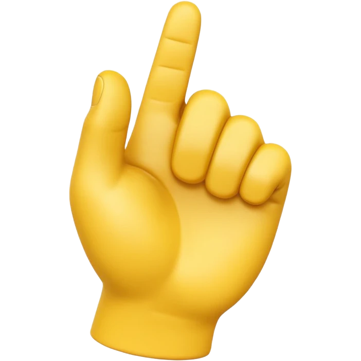 A 3D Apple-style yellow hand emoji, closed fist with thumb pointing backward over the shoulder direction, smooth rounded shape, shiny surface, clean minimal background. emoji