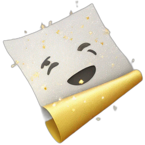 sparkles and paper emoji