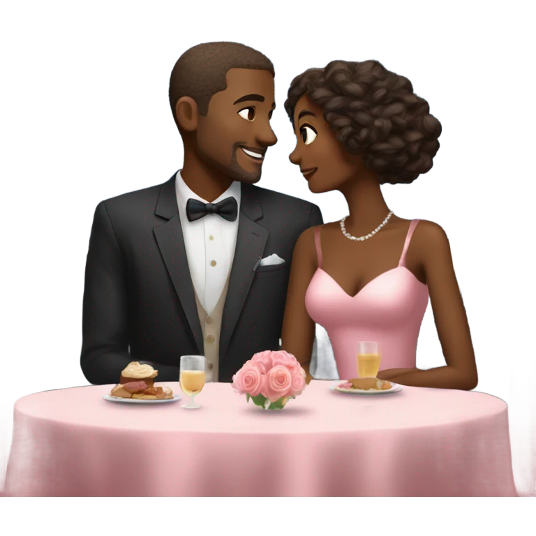 Romantic date for stunningly beautiful couple emoji