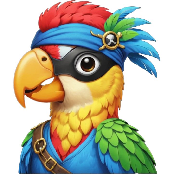 pirate and parrot emoji