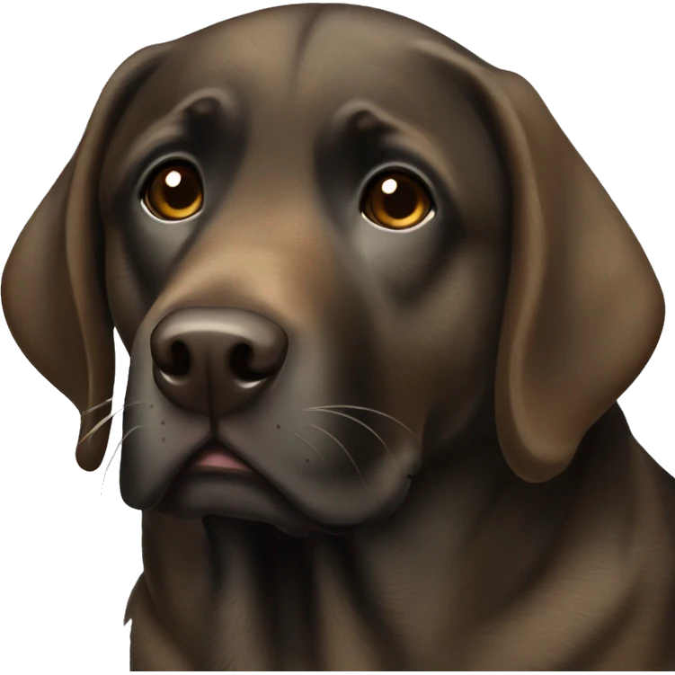 black and brown brindle color labrador emoji