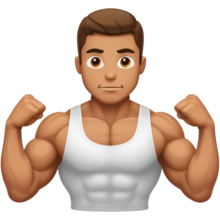 Man showing muscles emoji