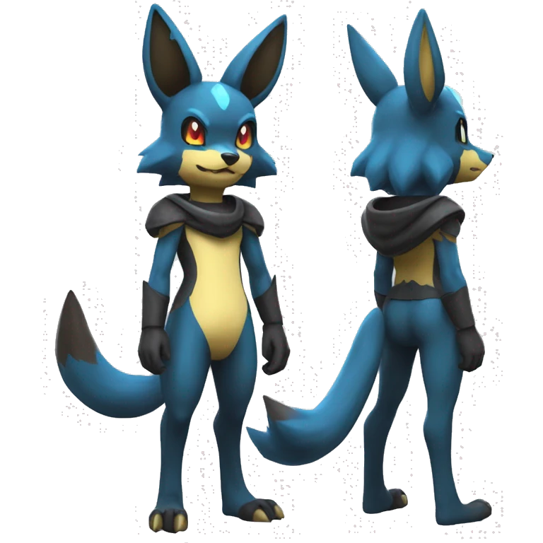 Lucario-Umbreon full body emoji