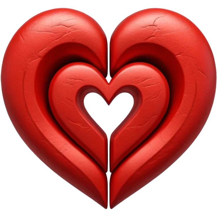 abstract muscle symbol inside a heart emoji