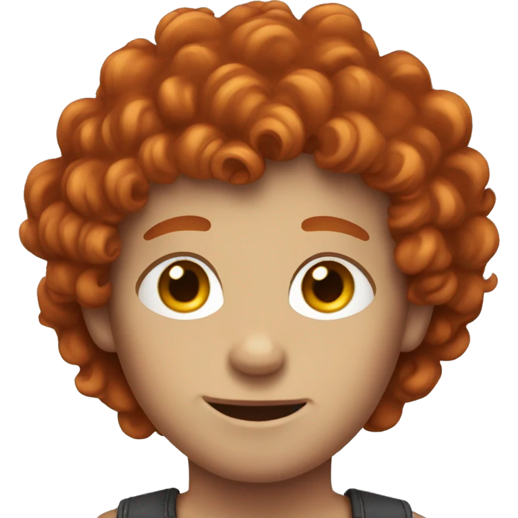 Red hair boy with short curly hair and freckles  emoji