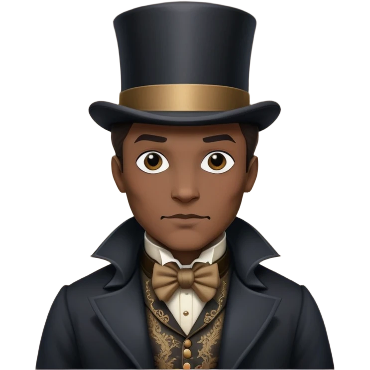 Batman wearing Victorian era clothes with top hat and coat emoji