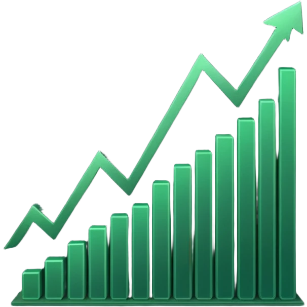 dark green growth graph emoji
