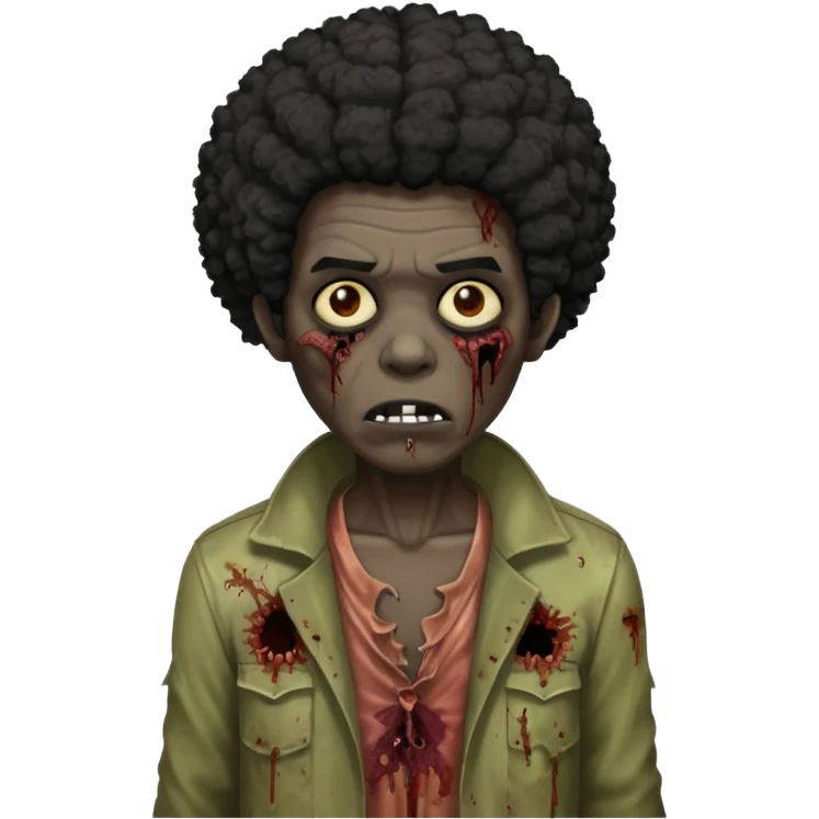Zombie with a black Afro  emoji