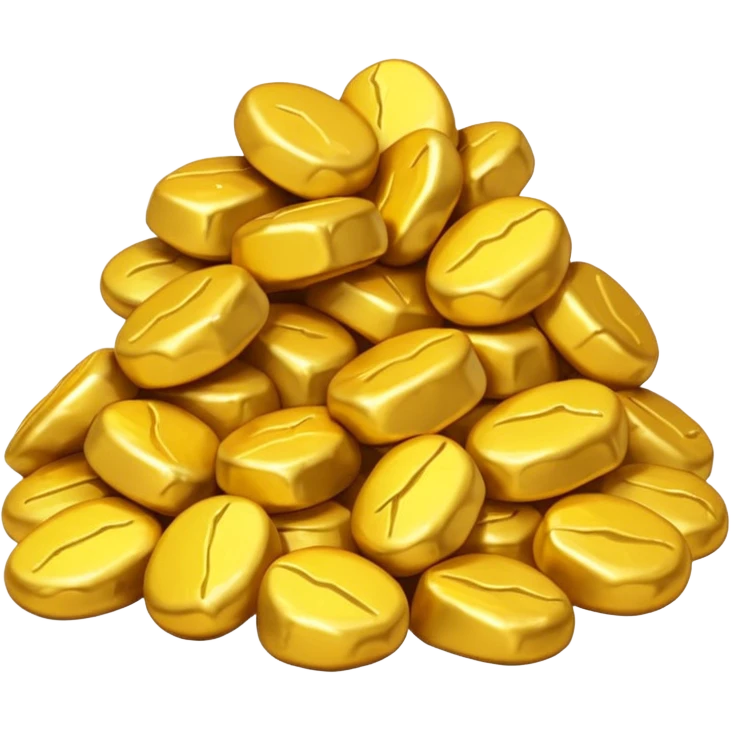 pile of gold nuggets emoji style emoji