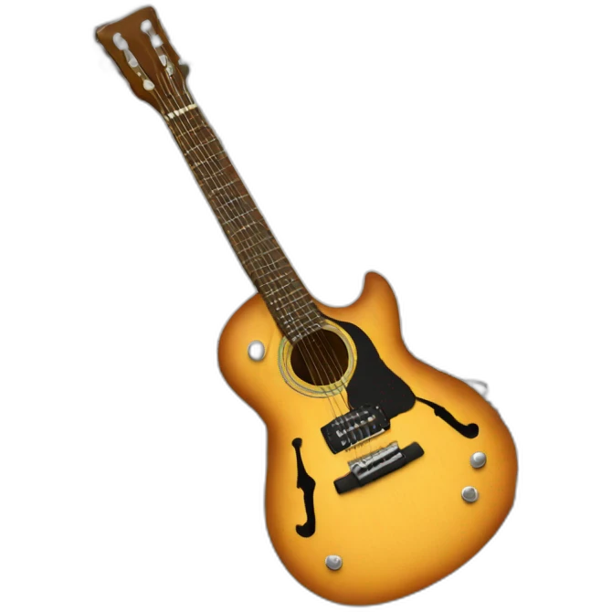 guitar with notes emoji