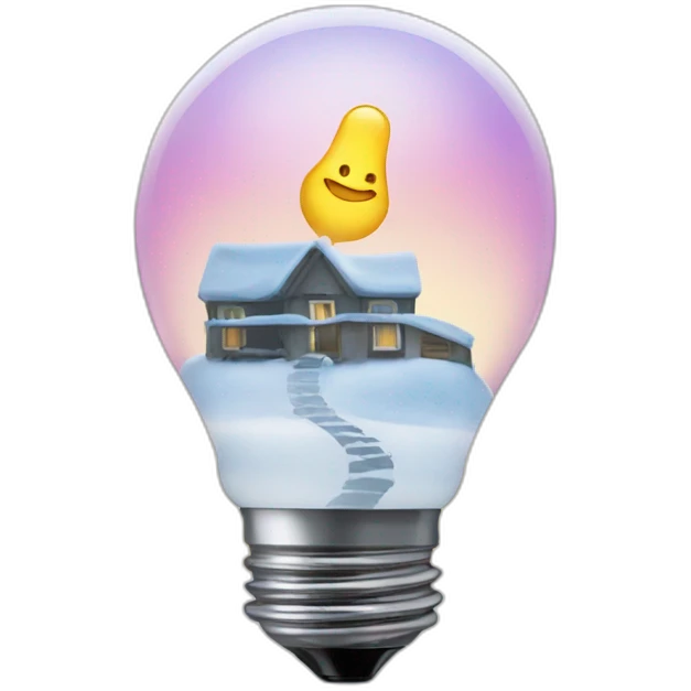 idea bulb in front of igloo emoji