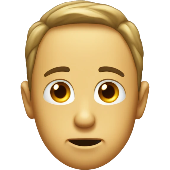 Sour en coin la tête vers le haut et les yeux qui regarde vers le bas  emoji