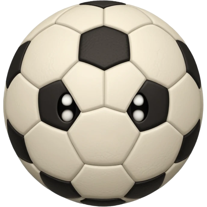 BALON DE FUTBOL CON CARAS MIEDO emoji