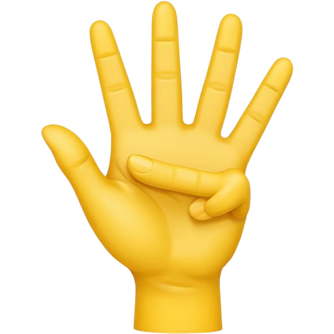 I want an emoji with all the fingers up and the middle finger down emoji