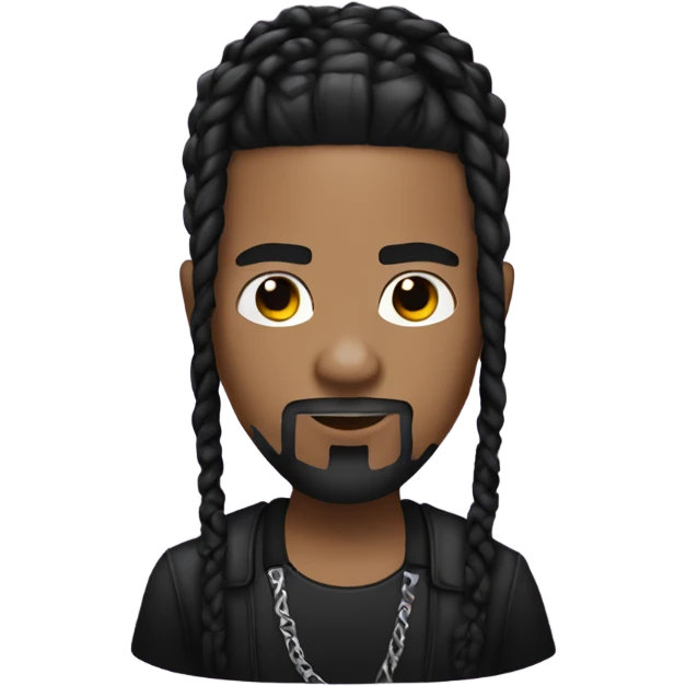 Dj white skin , black braids and a goatee  emoji