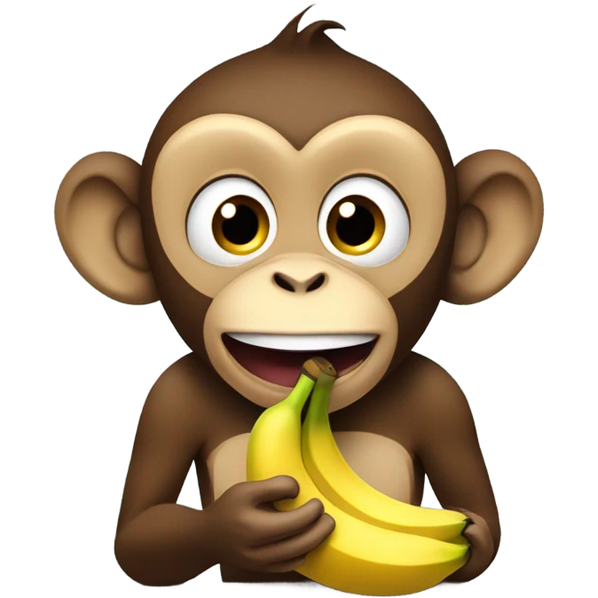 monkey eating banana emoji
