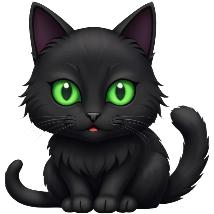 Hissing black cat emoji