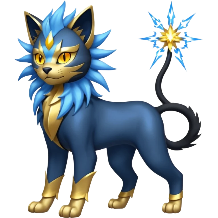 Solgaleo-Luxray-Fakémon-hybrid-creature (full body)  emoji