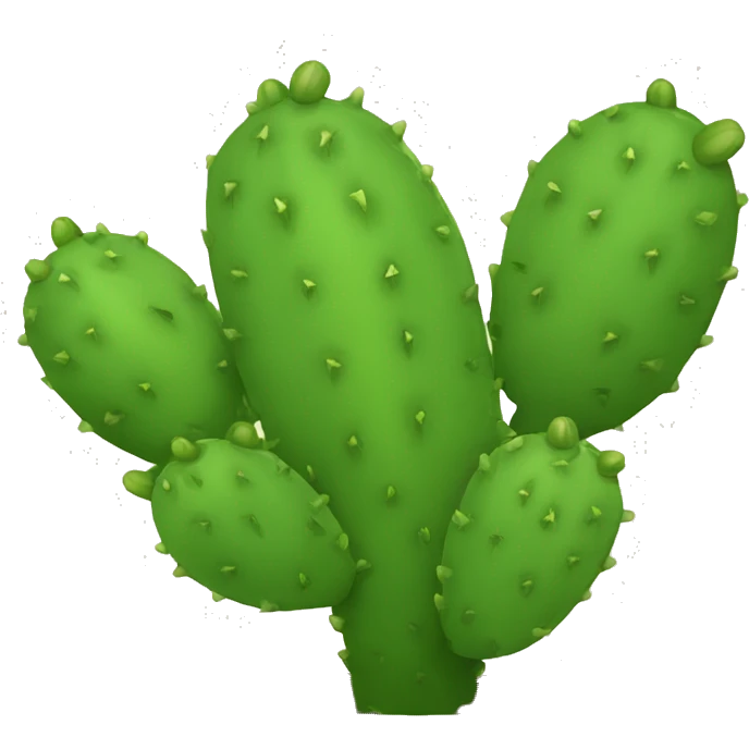 single flat Nopal without pot emoji