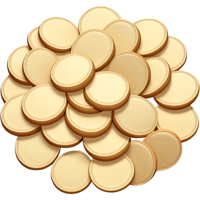 scattered thin almond slices, ivory to pale golden, gentle curves, slightly glossy or matte, clean 3D rendering, soft light, subtle shadow, no packaging, no anthropomorphic features, transparent background, emoji scale emoji