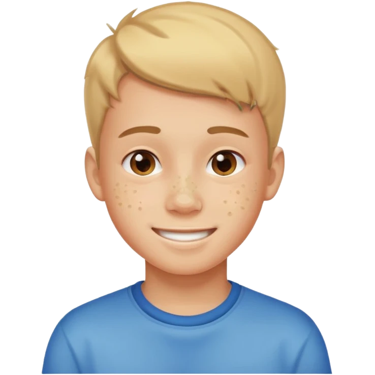 boy teenager with acne smiling emoji