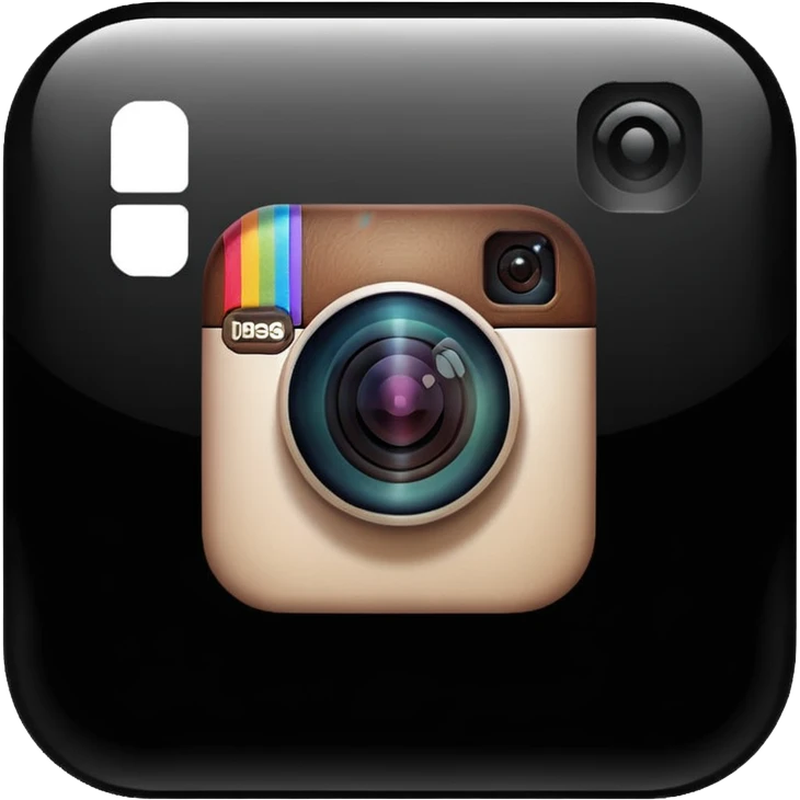 Logo instagram black  emoji