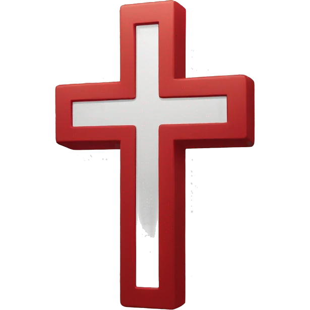 red standing cross emoji
