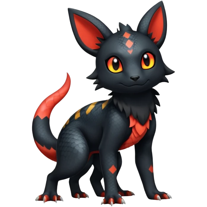 Salandit-Umbreon-Litten-Hybrid (Full body) emoji