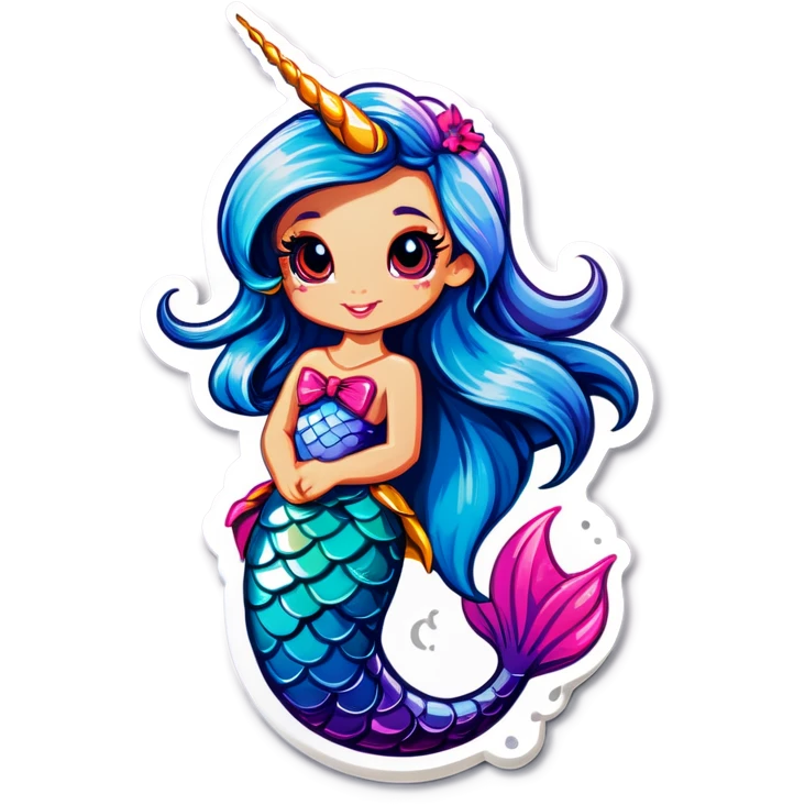 Unicorn mix mermaid  emoji