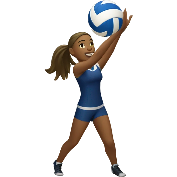 Volleyball girl spiking ball emoji