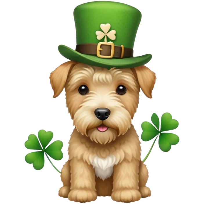 adult wheaten terrier st patrick’s day emoji