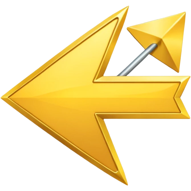 A simple yellow (#EBAA3C) arrow pointing to the right emoji