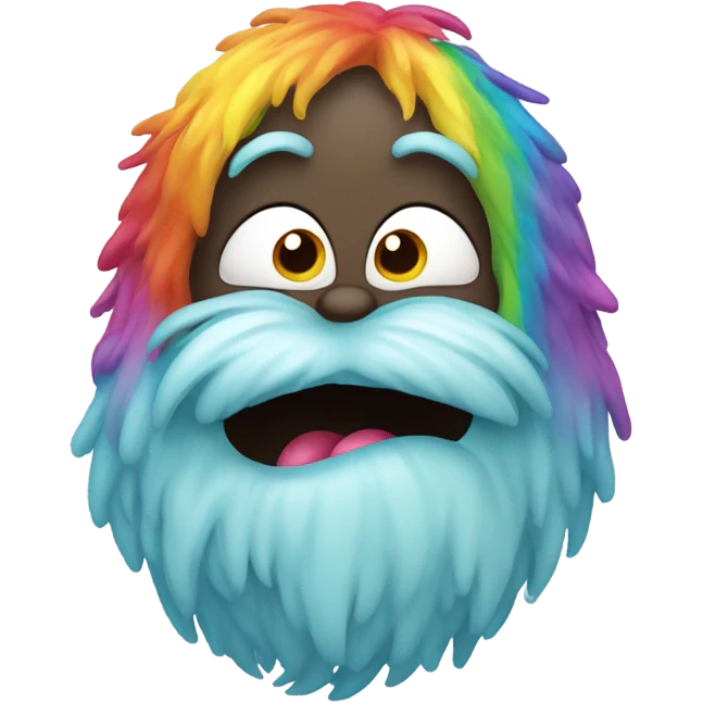 A rainbow yeti poop emoji emoji