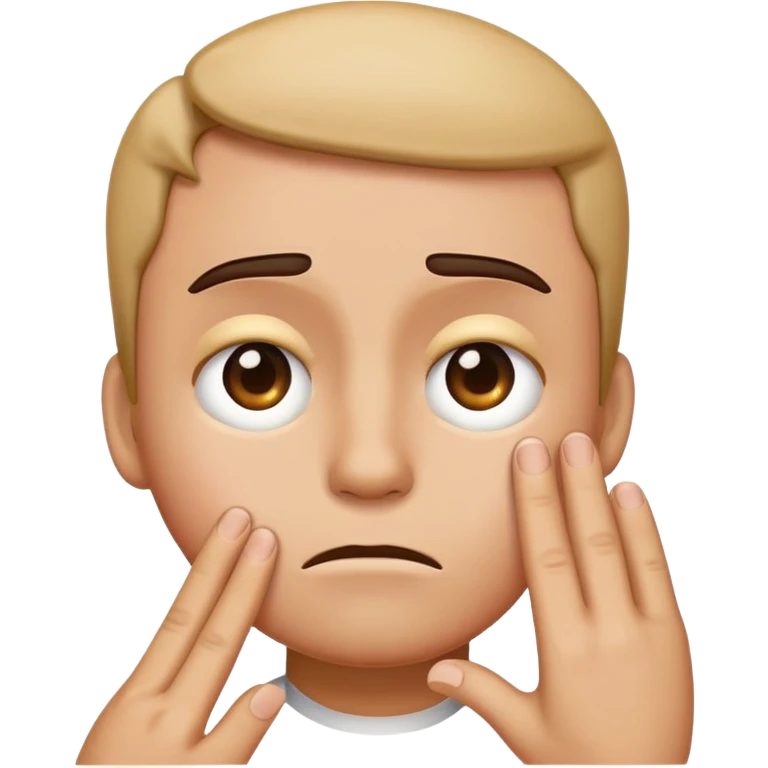 Emotionsloser emoji der finger an stirn hat emoji