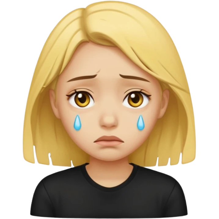 Niña triste amarilla emoji