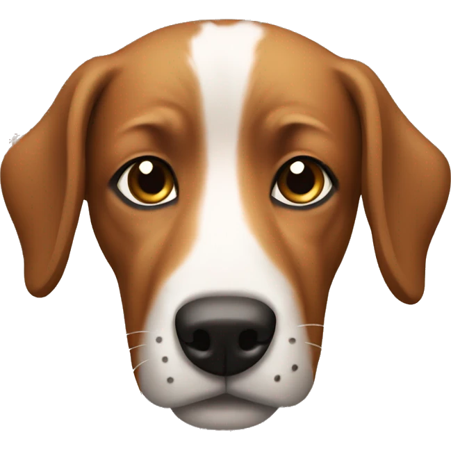 Brown dog with black spot emoji
