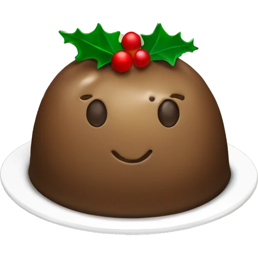 Beige Christmas pudding  emoji