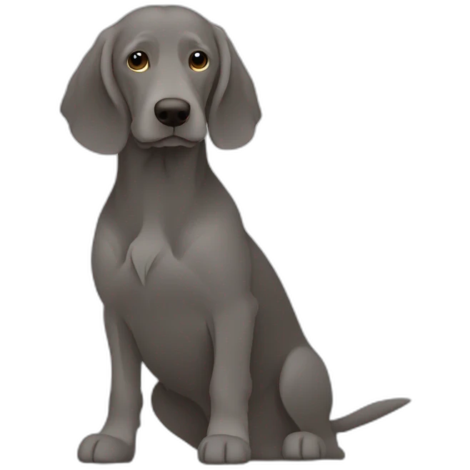 longhair weimaraner profile silhouet emoji